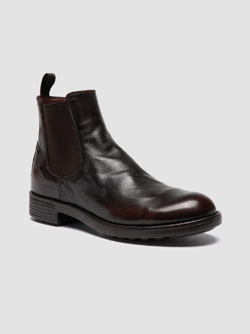 Officine Creative SERGEANT 102 Stivaletti Chelsea in Pelle Marrone Promozione Limitata