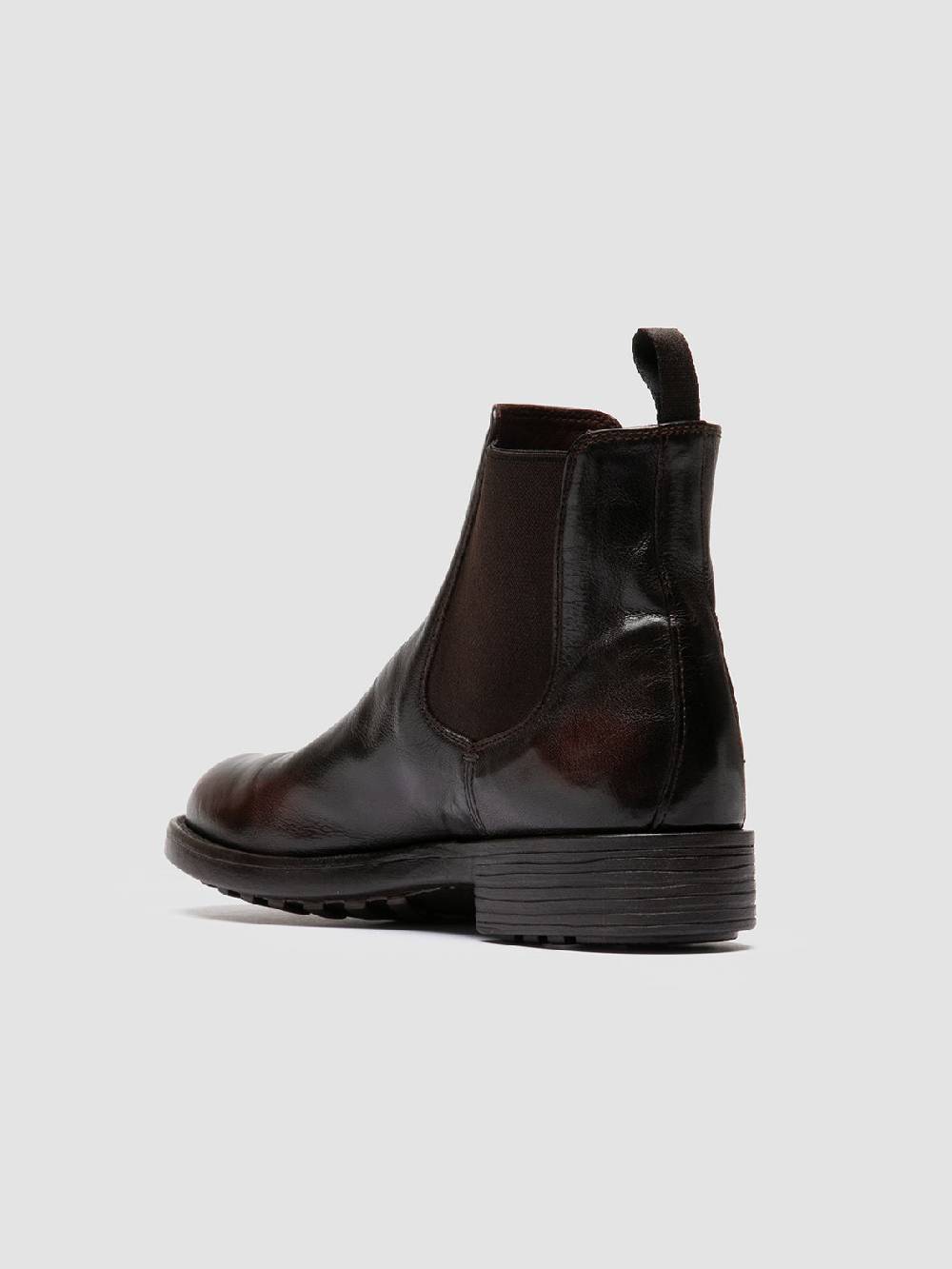 Officine Creative SERGEANT 102 Stivaletti Chelsea in Pelle Marrone Promozione Limitata