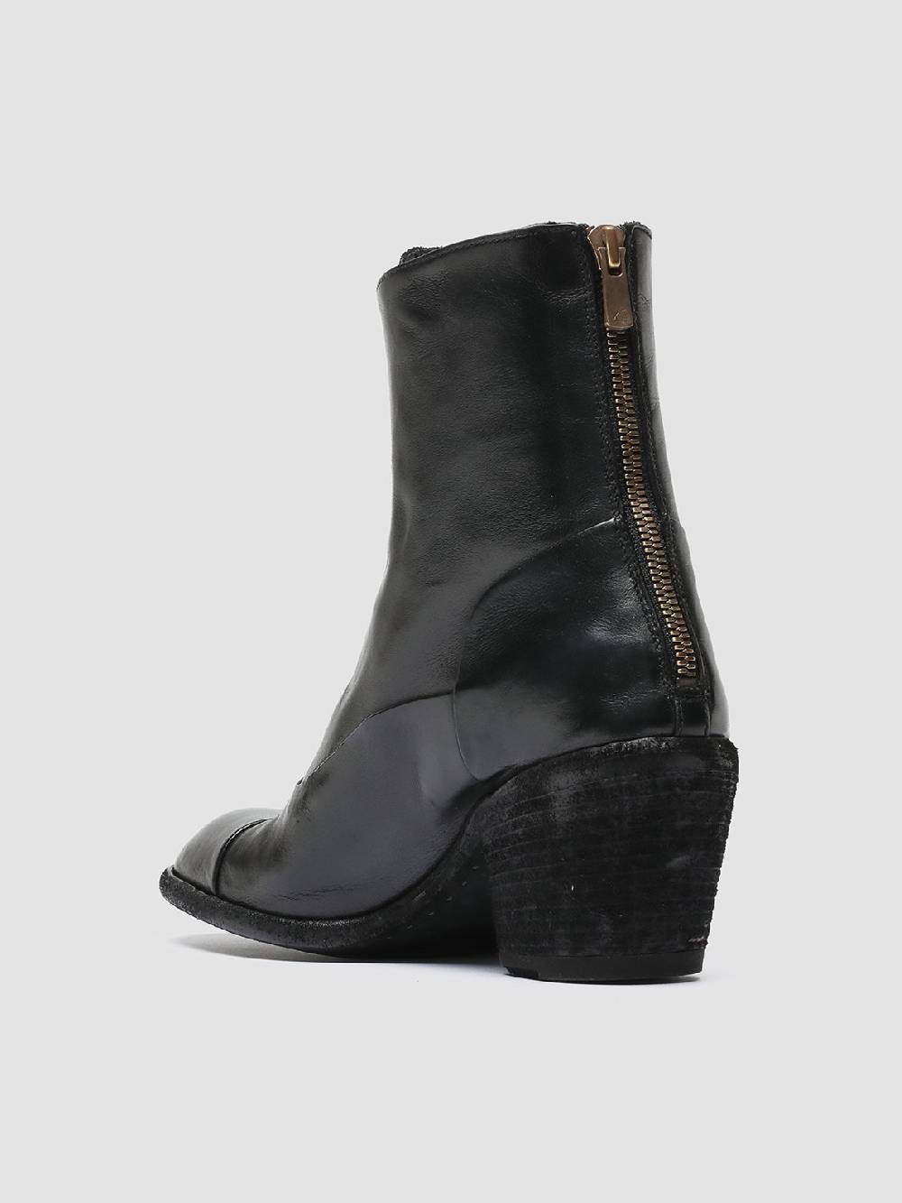Officine Creative SYDNE 005 Stivali Zip in Pelle Nera Affare Del Giorno