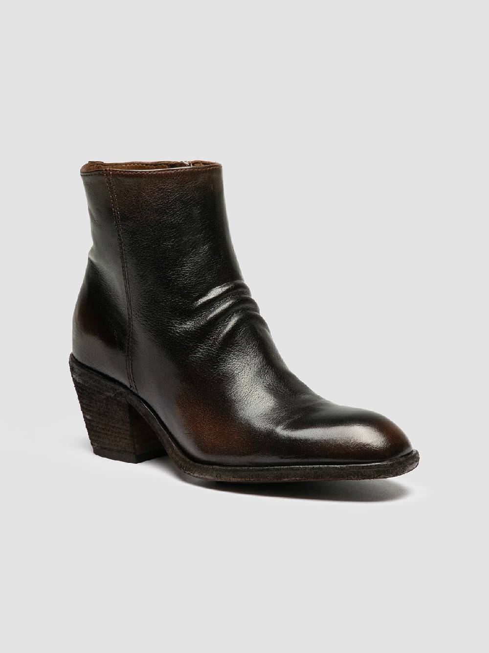 Officine Creative SYDNE 008 Brown Leather Boots Prezzo Ridotto