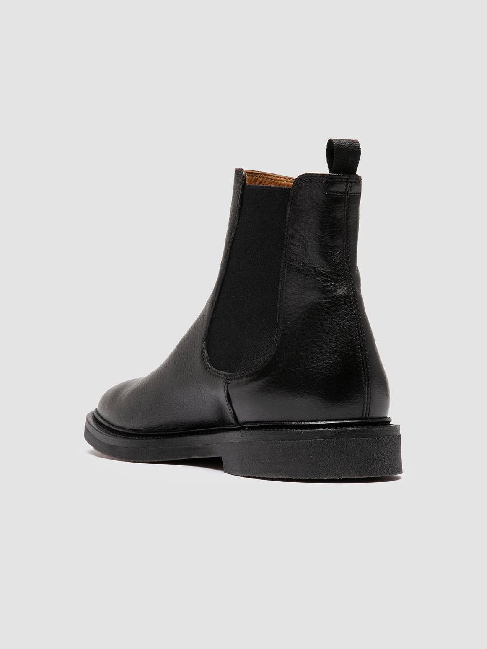 Officine Creative HOPKINS FLEXI 204 Stivaletti Chelsea in Pelle Nera Sottocosto