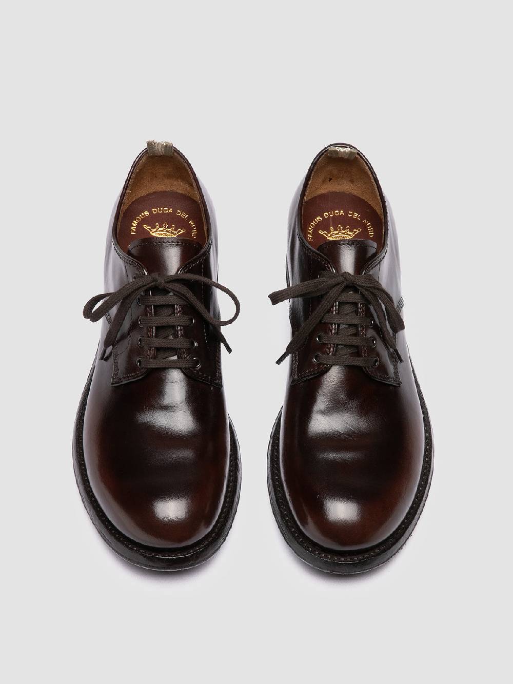 Officine Creative ADMIRAL 001 Derby in Pelle Marrone Presa