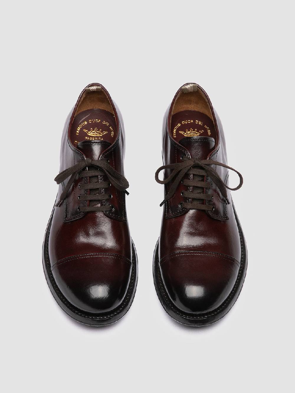 Officine Creative ADMIRAL 002 Derby in Pelle Bordeaux Sconto