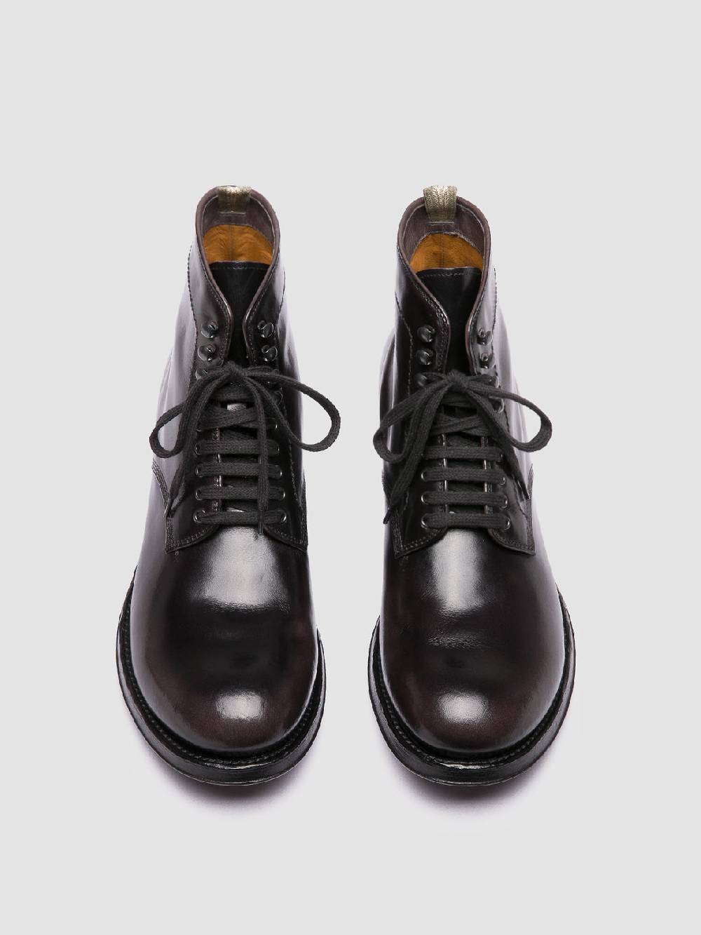 Officine Creative ADMIRAL 004 Stivali Stringati in Pelle Grigia Offerta