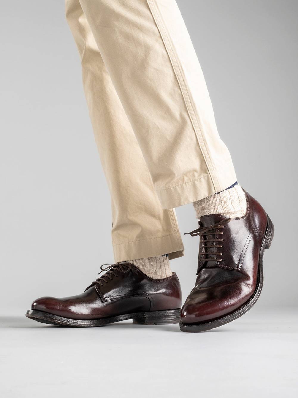 Officine Creative ANATOMIA 012 Derby in Pelle Marrone Outlet