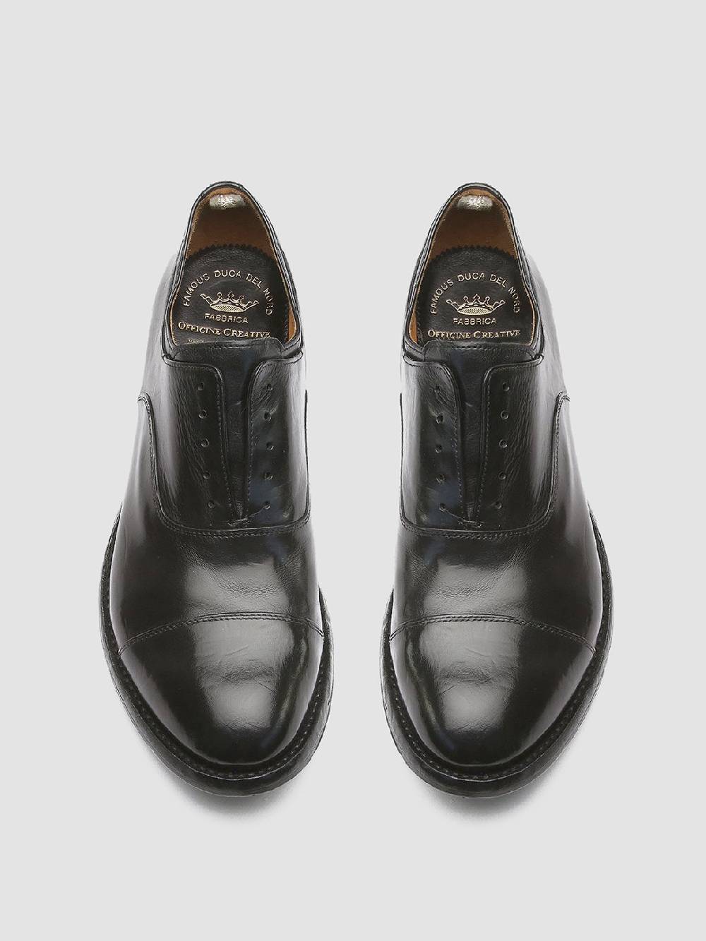 Officine Creative ANATOMIA 015 Black Leather Oxford Shoes Vendita Calda