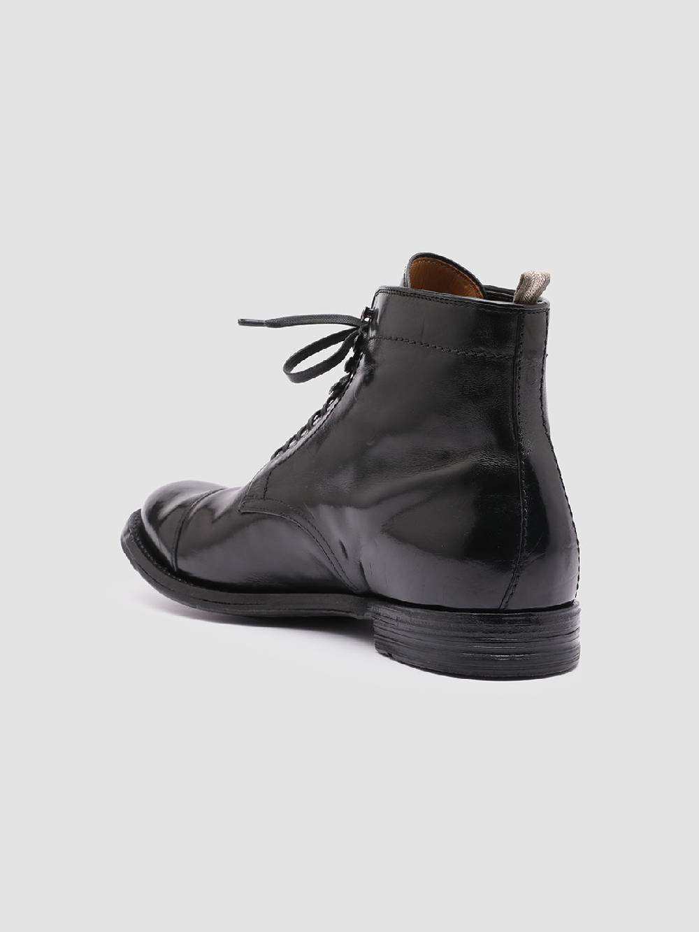 Officine Creative ANATOMIA 016 Stivaletti in Pelle Nera Saldi Di Fabbrica