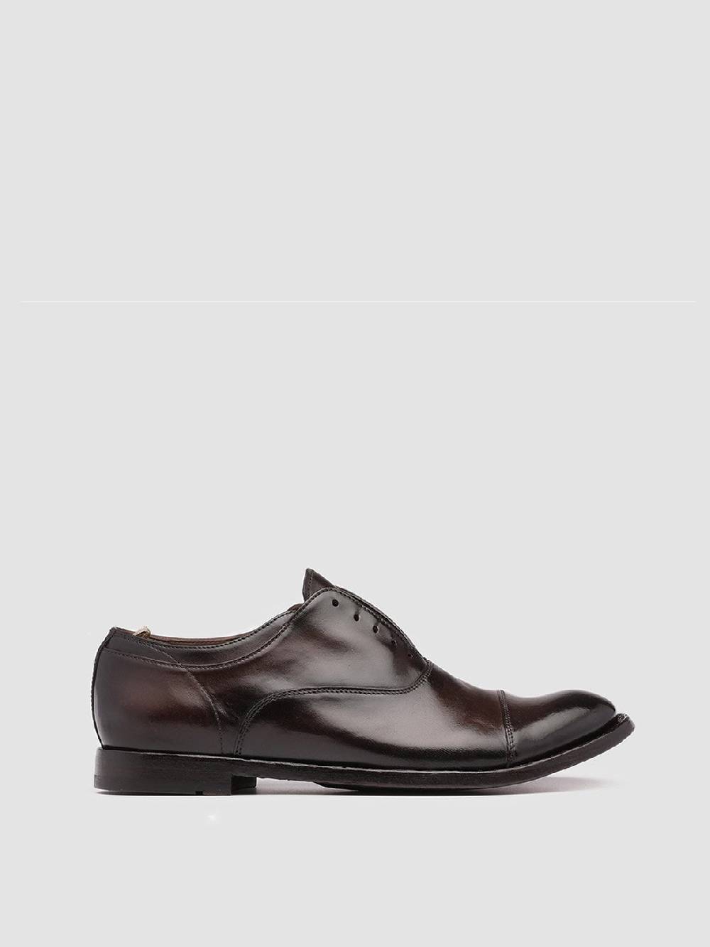 Officine Creative ANATOMIA 08 Oxford in Pelle Marrone In Saldo