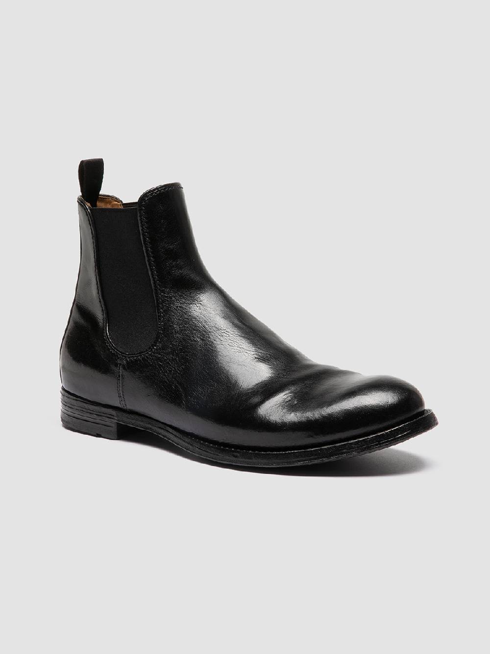 Officine Creative ANATOMIA 083 Stivaletti Chelsea in Pelle Nera Spedizione gratuita