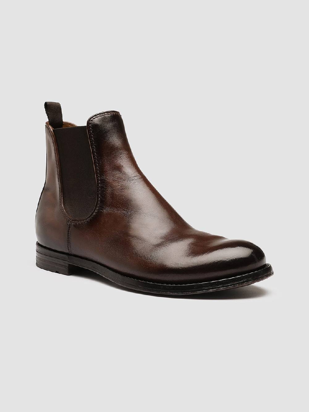 Officine Creative ANATOMIA 083 Stivaletti Chelsea in Pelle Marrone Sconto di tempo limitato