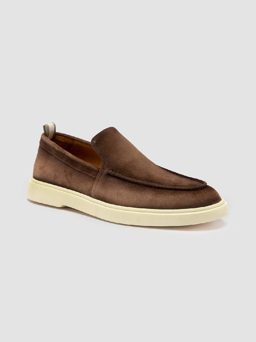 Officine Creative BONES 002 Mocassini in Pelle Scamosciata Tortora Offerta Anniversario