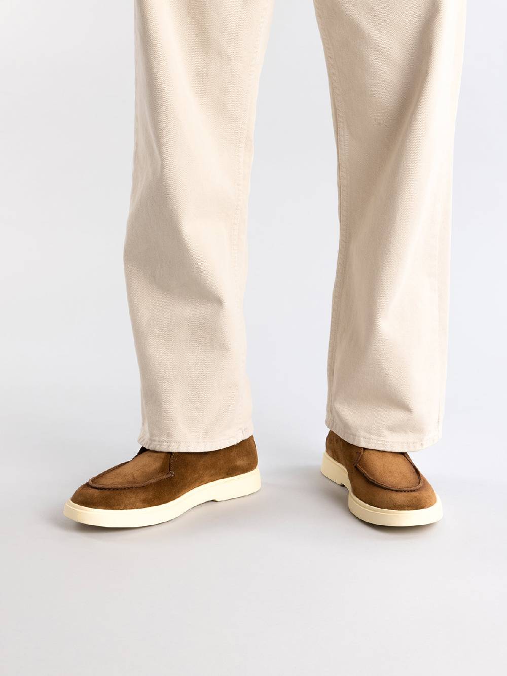 Officine Creative BONES 003 Stivaletti Chukka in Pelle Scamosciata Tortora Vendita calda