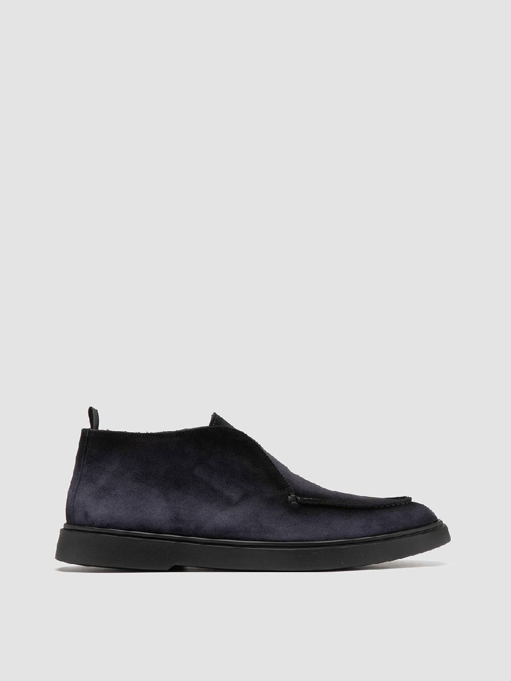Officine Creative BONES 010 Stivali Chukka in Pelle Scamosciata Blu Latest fashion