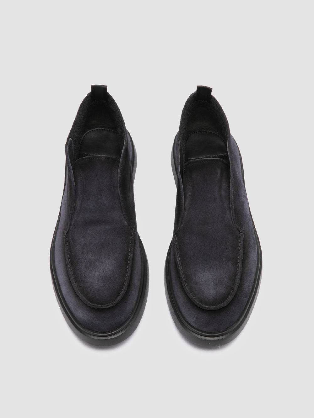 Officine Creative BONES 010 Stivali Chukka in Pelle Scamosciata Blu Latest fashion