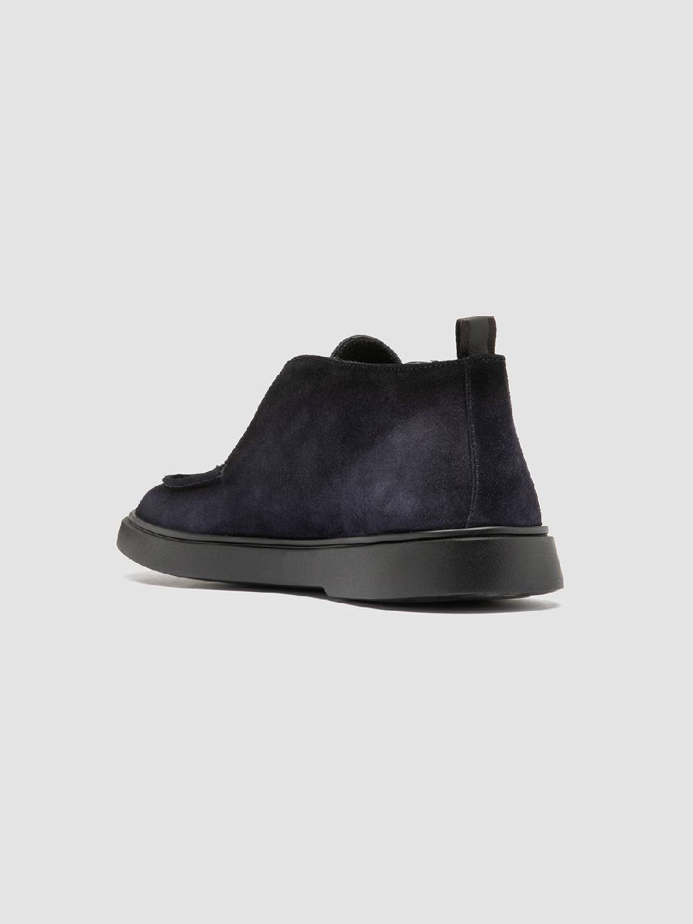 Officine Creative BONES 010 Stivali Chukka in Pelle Scamosciata Blu Latest fashion