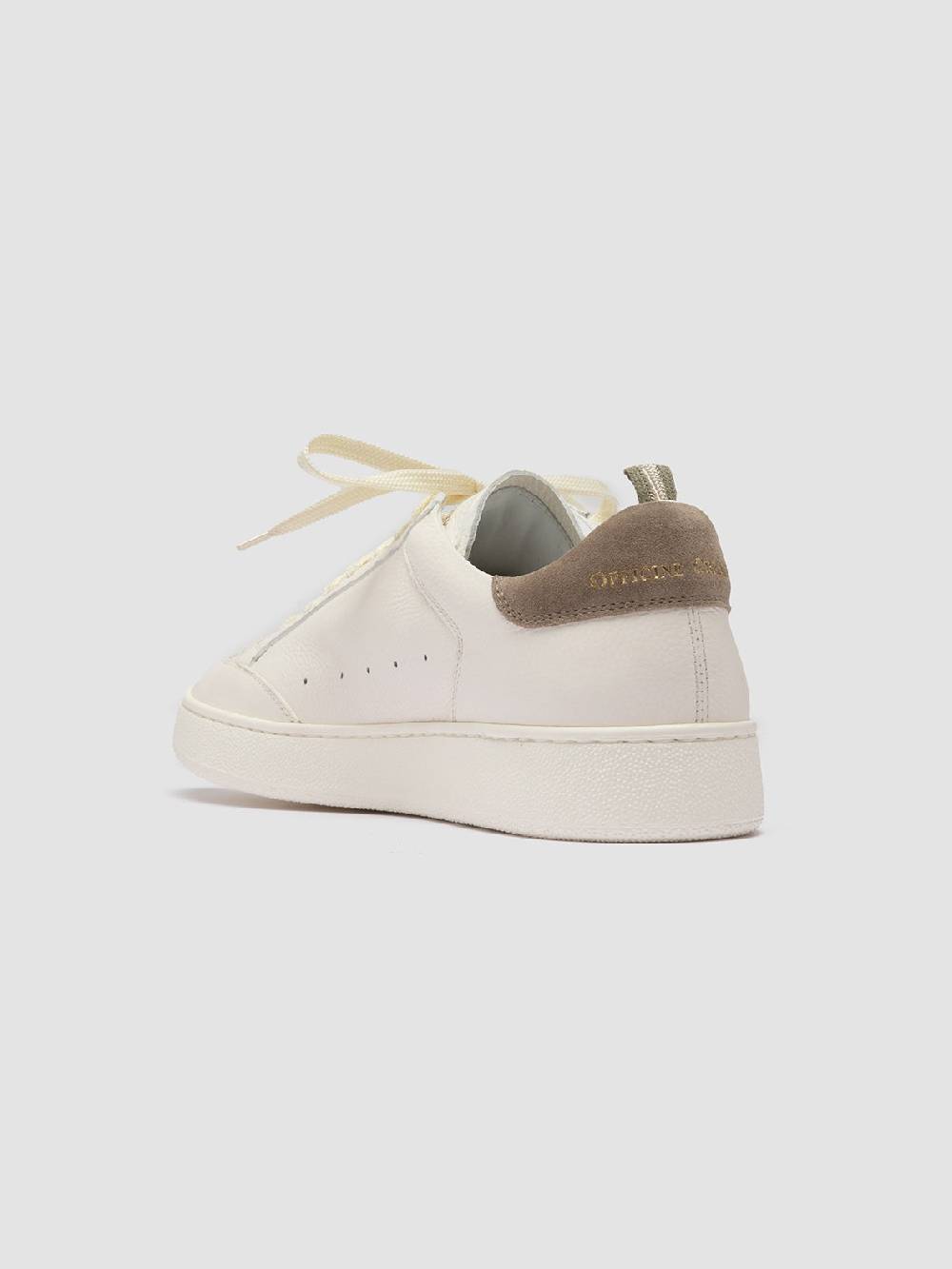 Officine Creative THE DIME 001 Sneaker Basse in Pelle Scamosciata Bianca Online Outlet