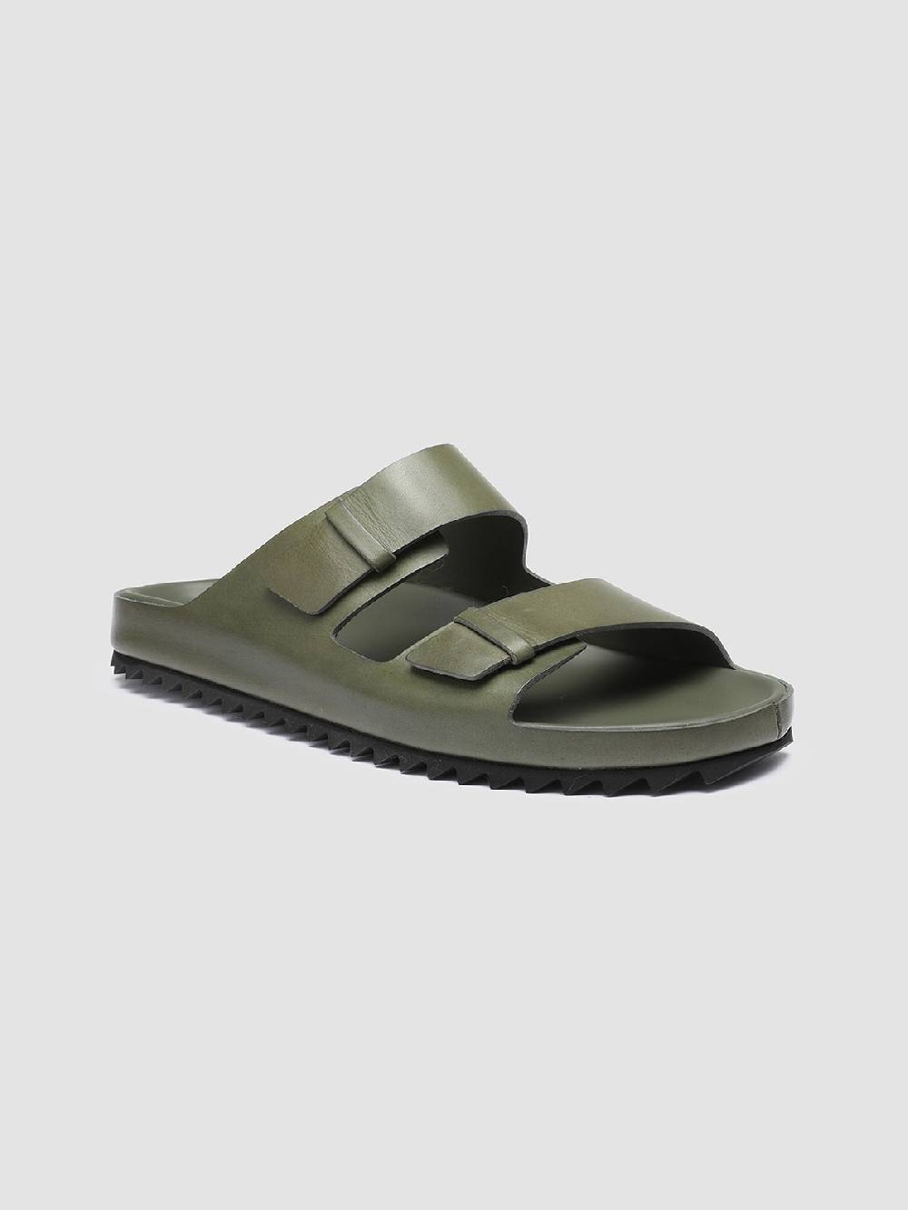 Officine Creative AGORÀ 002 Sandali in Pelle Verde Offerte stagionali