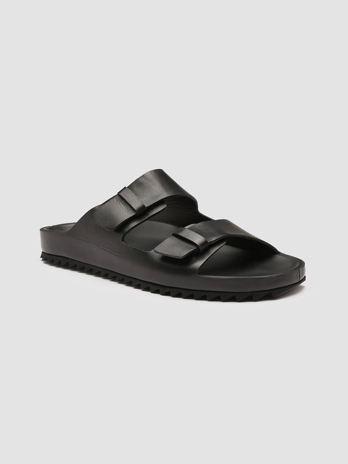 Officine Creative AGORA' 002 Sandali in Pelle Nera Comprane uno, ottenene uno gratis