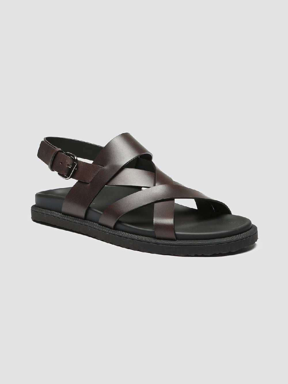 Officine Creative CHARRAT 002 Sandali in Pelle Marrone Sconti VIP