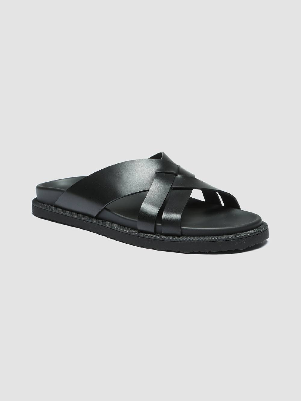 Officine Creative CHARRAT 003 Sandali in Pelle Nera Prezzo basso