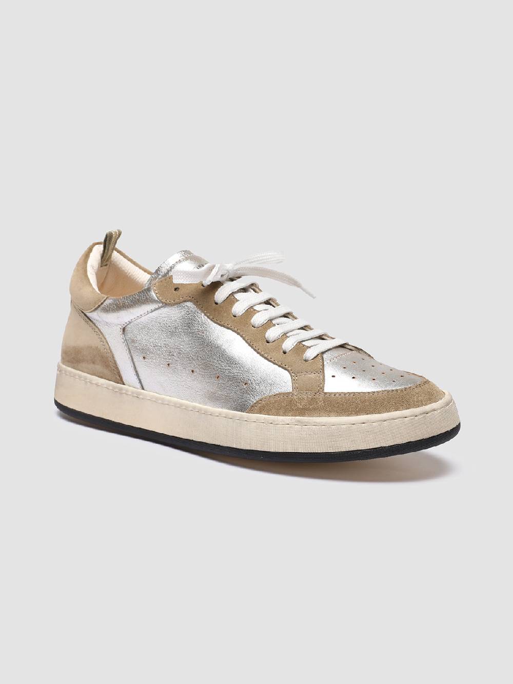 Officine Creative MAGIC 001 Sneakers in Pelle e Camoscio Bianco Offerta settimanale