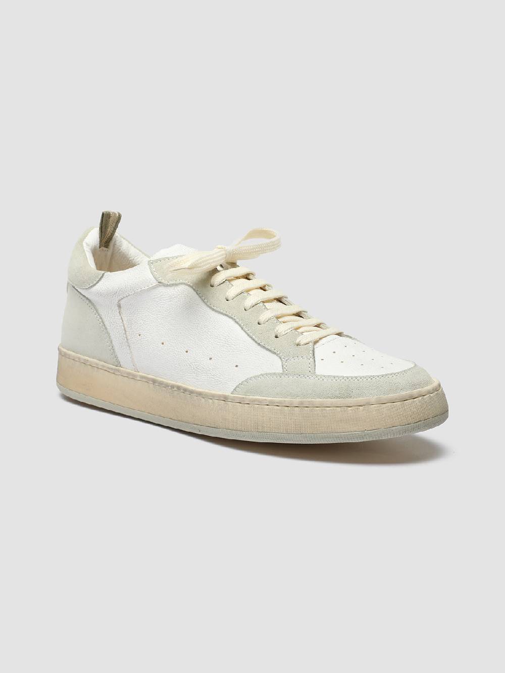 Officine Creative MAGIC 001 Sneakers in Pelle e Camoscio Bianco Rilascio limitato