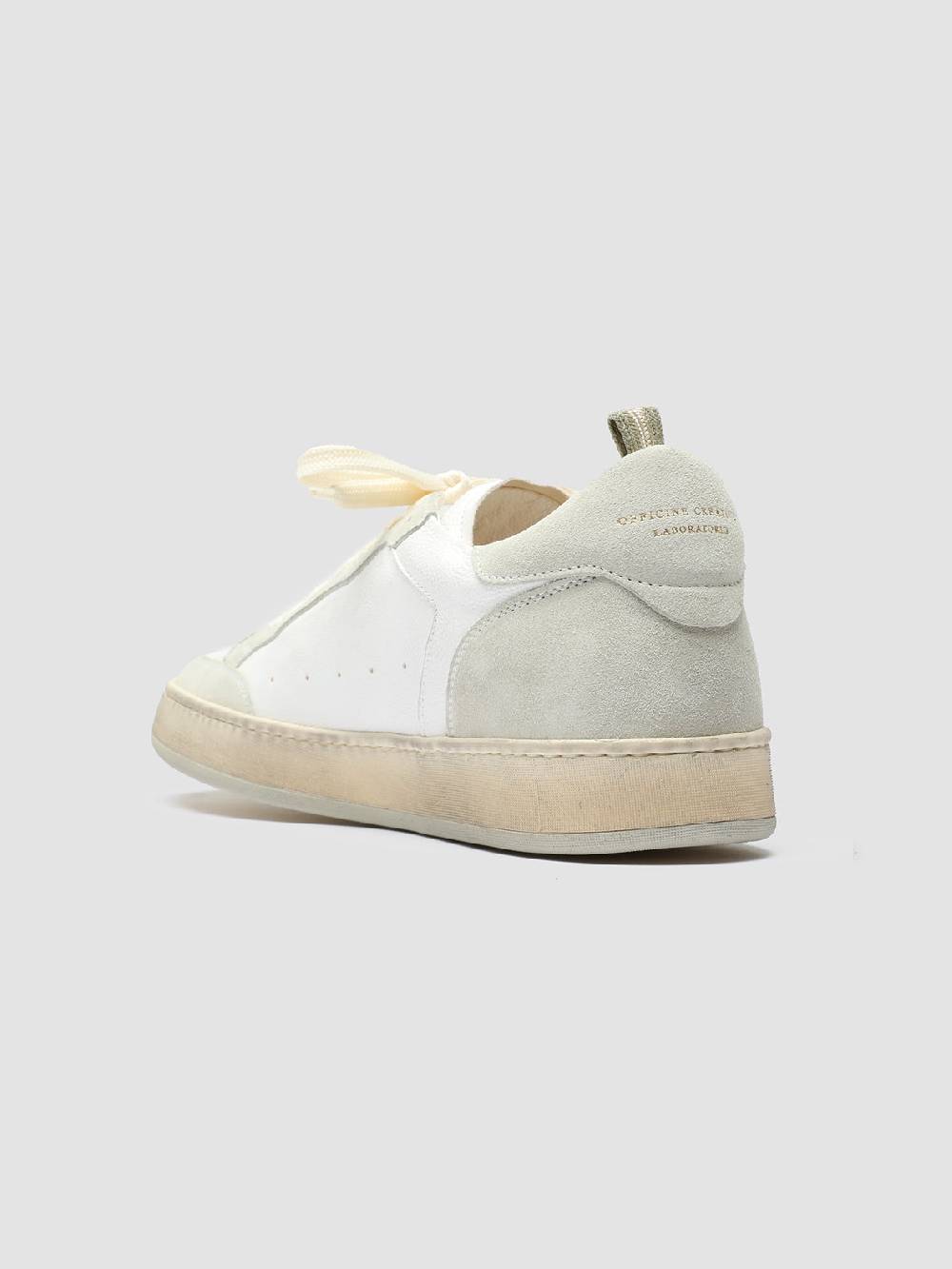 Officine Creative MAGIC 001 Sneakers in Pelle e Camoscio Bianco Rilascio limitato