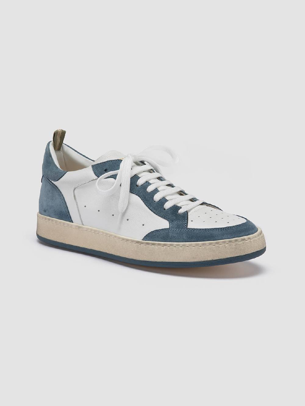 Officine Creative MAGIC 001 Sneakers Basse in Pelle e Camoscio Bianca Latest stili