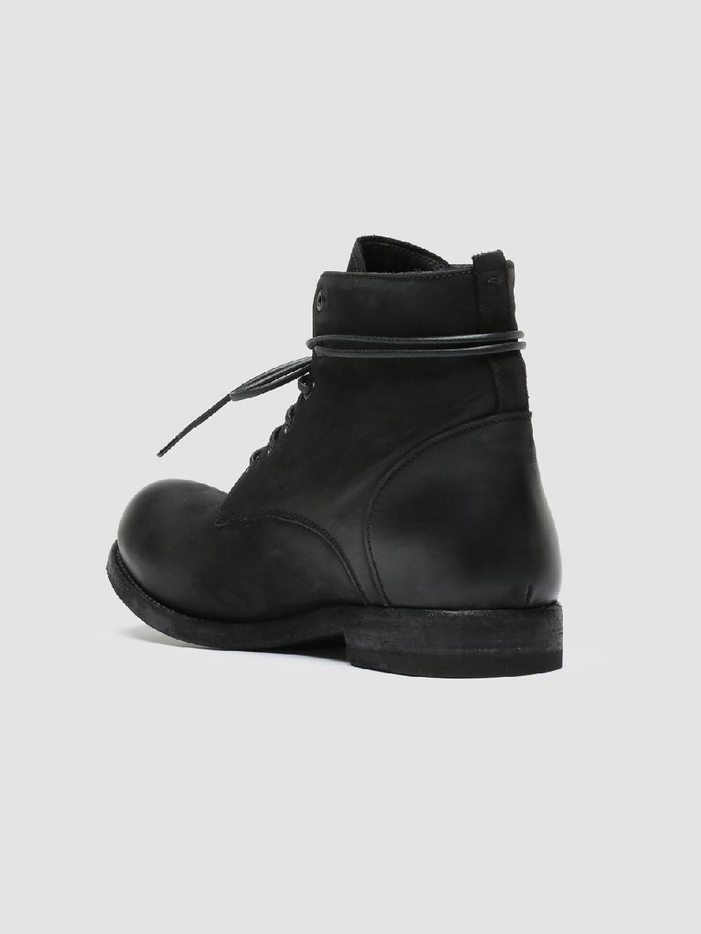 Officine Creative BUBBLE 003 Stivali in Pelle Nera con allacciatura Offerta speciale della fabbrica