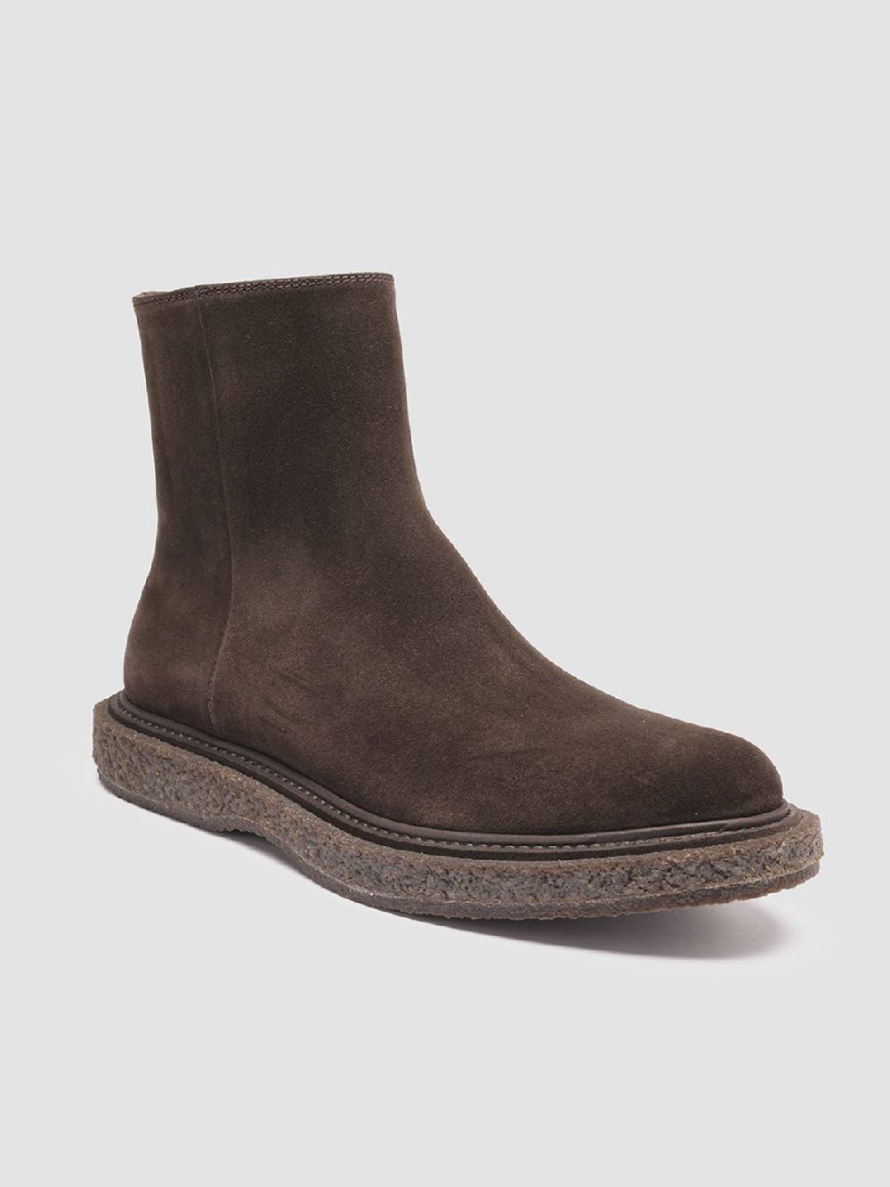 Officine Creative BULLET 009 Stivaletti con Zip in Pelle Scamosciata Marrone Fino al 55% di sconto