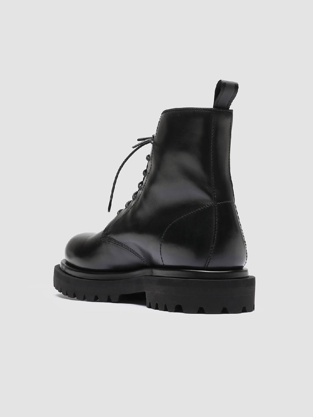 Officine Creative EVENTUAL 002 Stivaletti in Pelle Nera con allacciatura Solo un giorno rimasto