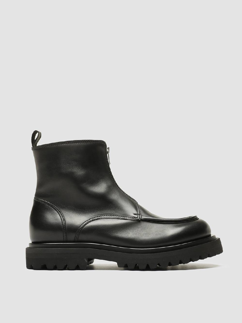 Officine Creative EVENTUAL 018 Stivali Zip in Pelle Nera Super sconto