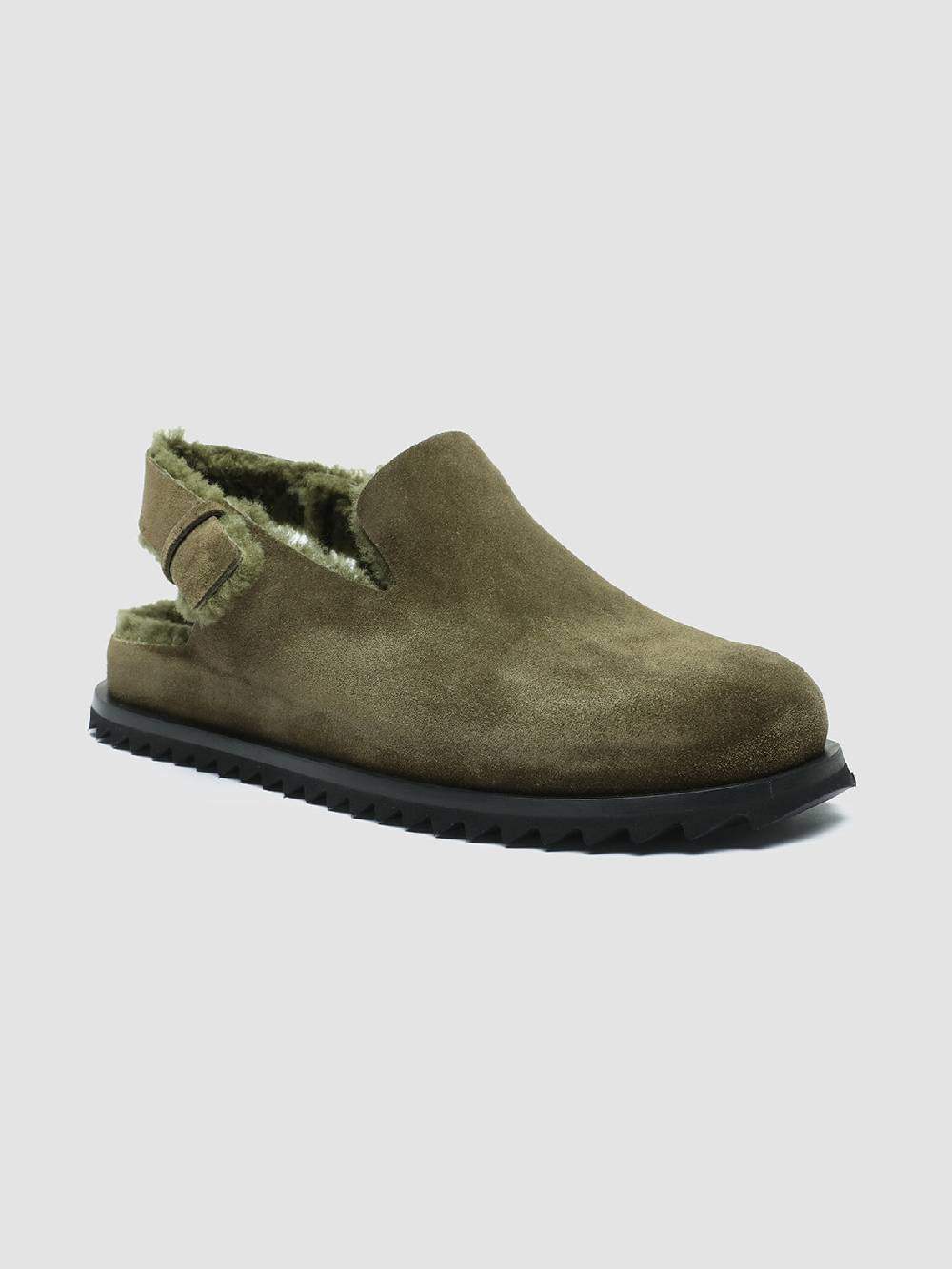 Officine Creative INTROSPECTUS 004 Sandali con Cinturino in Camoscio Verde Enormi sconti