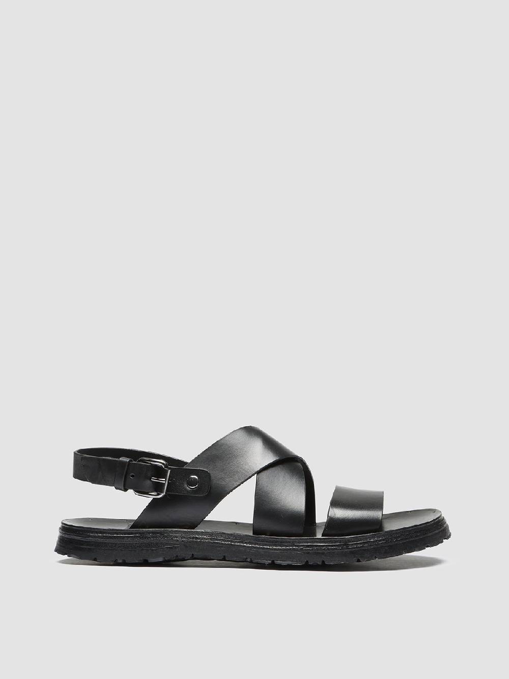 Officine Creative CHIOS 005 Sandali in Pelle Nera Esporta salva