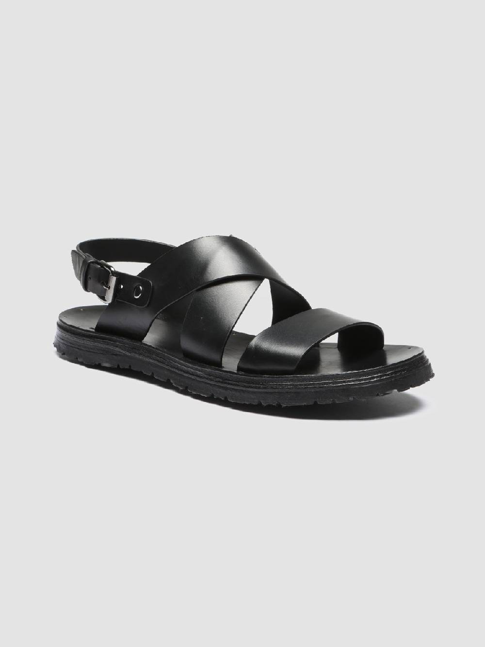 Officine Creative CHIOS 005 Sandali in Pelle Nera Esporta salva