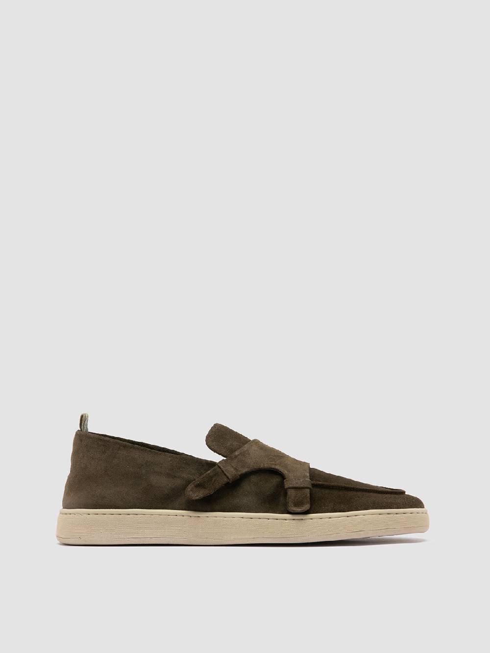 Officine Creative HERBIE 005 Sneaker Basse in Pelle Verde Duty-free