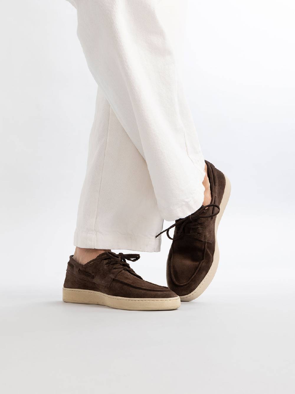 Officine Creative HERBIE 009 Sneaker Basse in Pelle Scamosciata Tortora 50% di sconto per tempo limitato