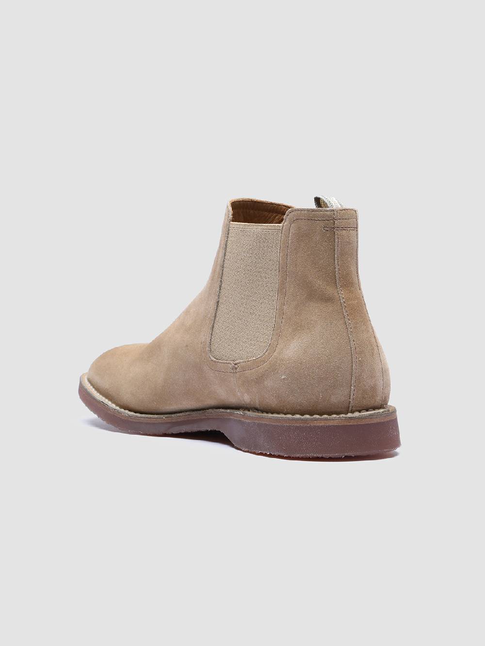 Officine Creative KENT 005 Stivaletti Chelsea in Pelle Scamosciata Tortora Italia