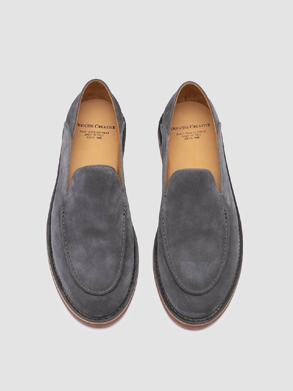 Officine Creative KENT 007 Mocassini in Pelle Scamosciata Blu In Linea