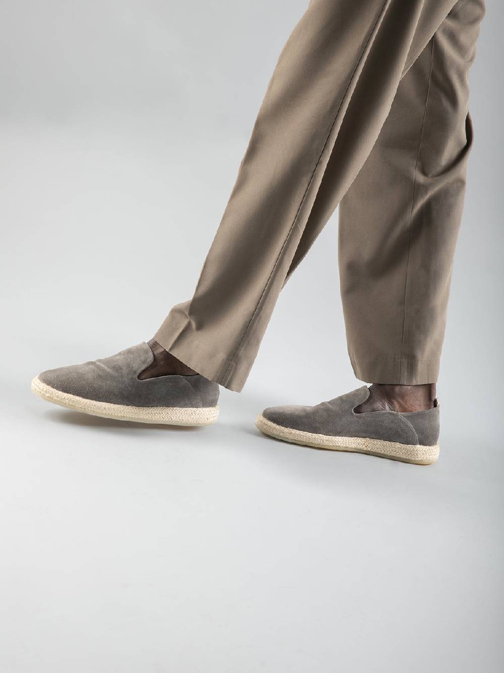 Officine Creative ROPED 002 Slip-on in Pelle Scamosciata Marrone Spedizione Gratuita