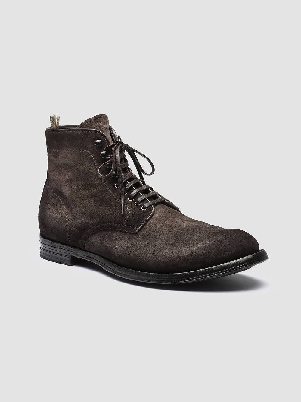 Officine Creative ANATOMIA 013 Stivaletti in Pelle Scamosciata Marrone Promozione Limitata