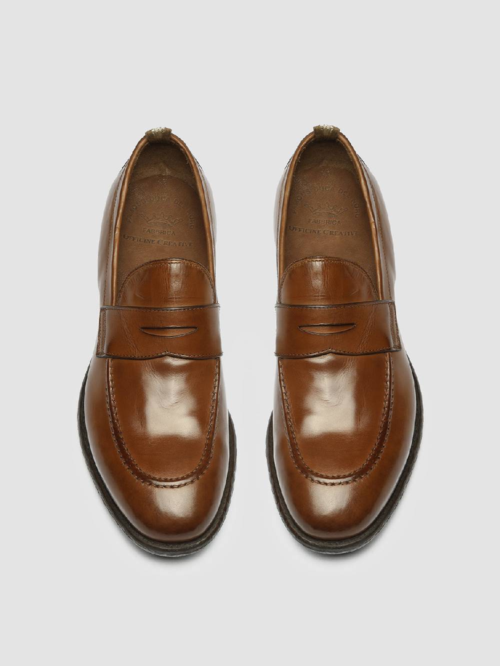Officine Creative EMORY 024 Mocassini in Pelle Marrone Prezzo Ridotto