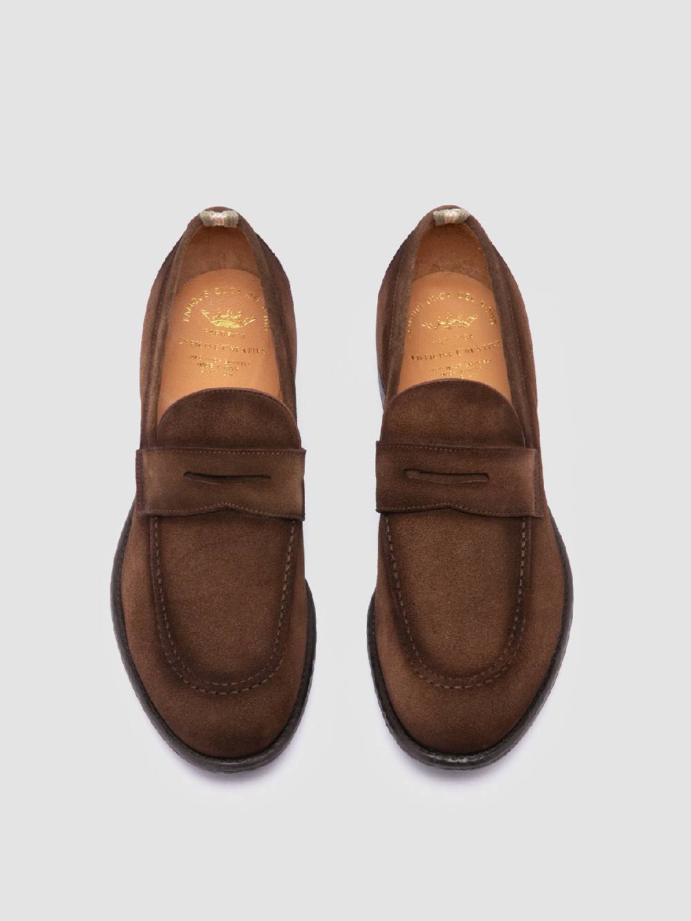 Officine Creative EMORY 024 Mocassini in Pelle Scamosciata Marrone Sottocosto