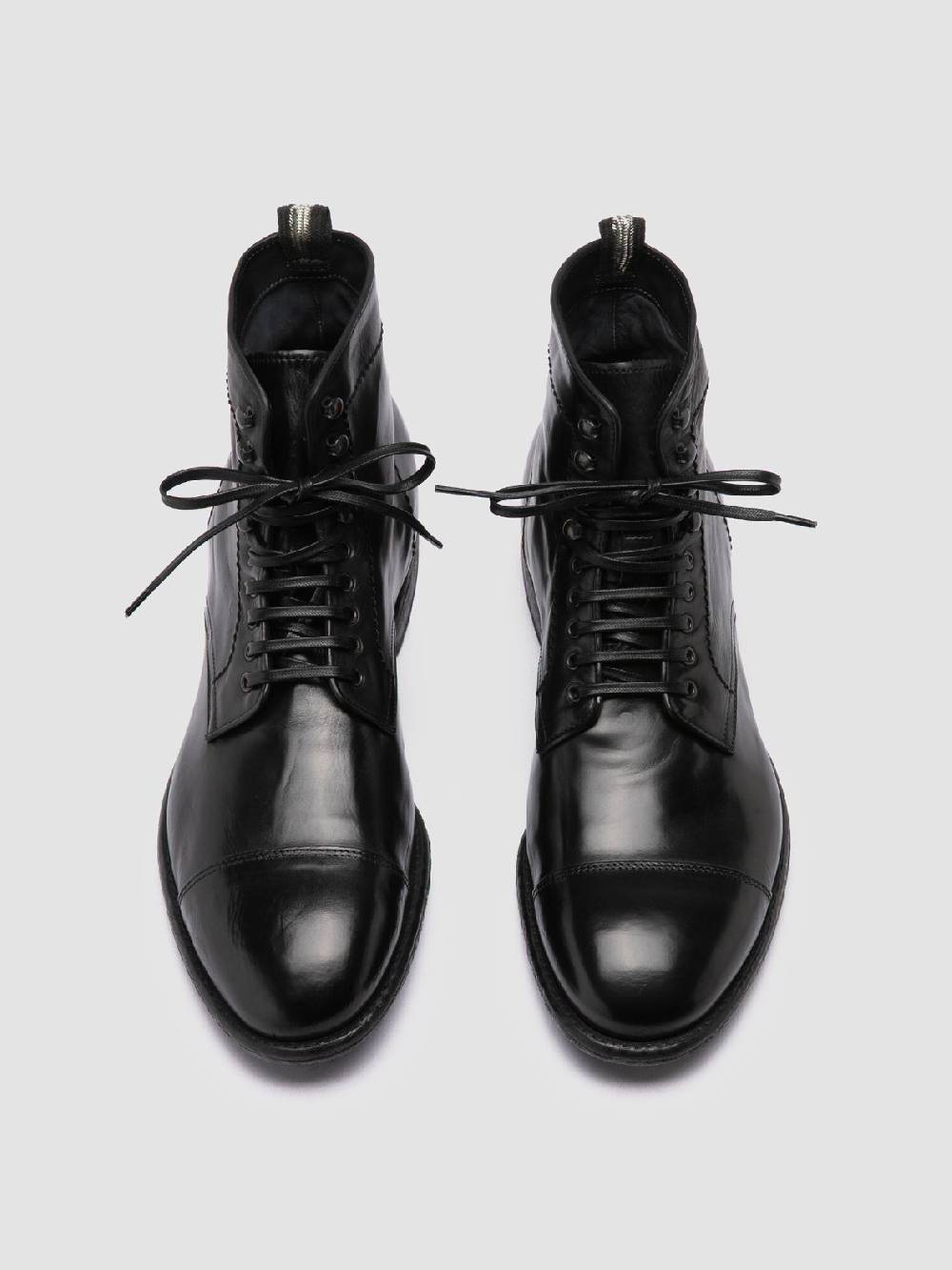 Officine Creative EMORY CAOU 014 Stivali Neri in Pelle Presa