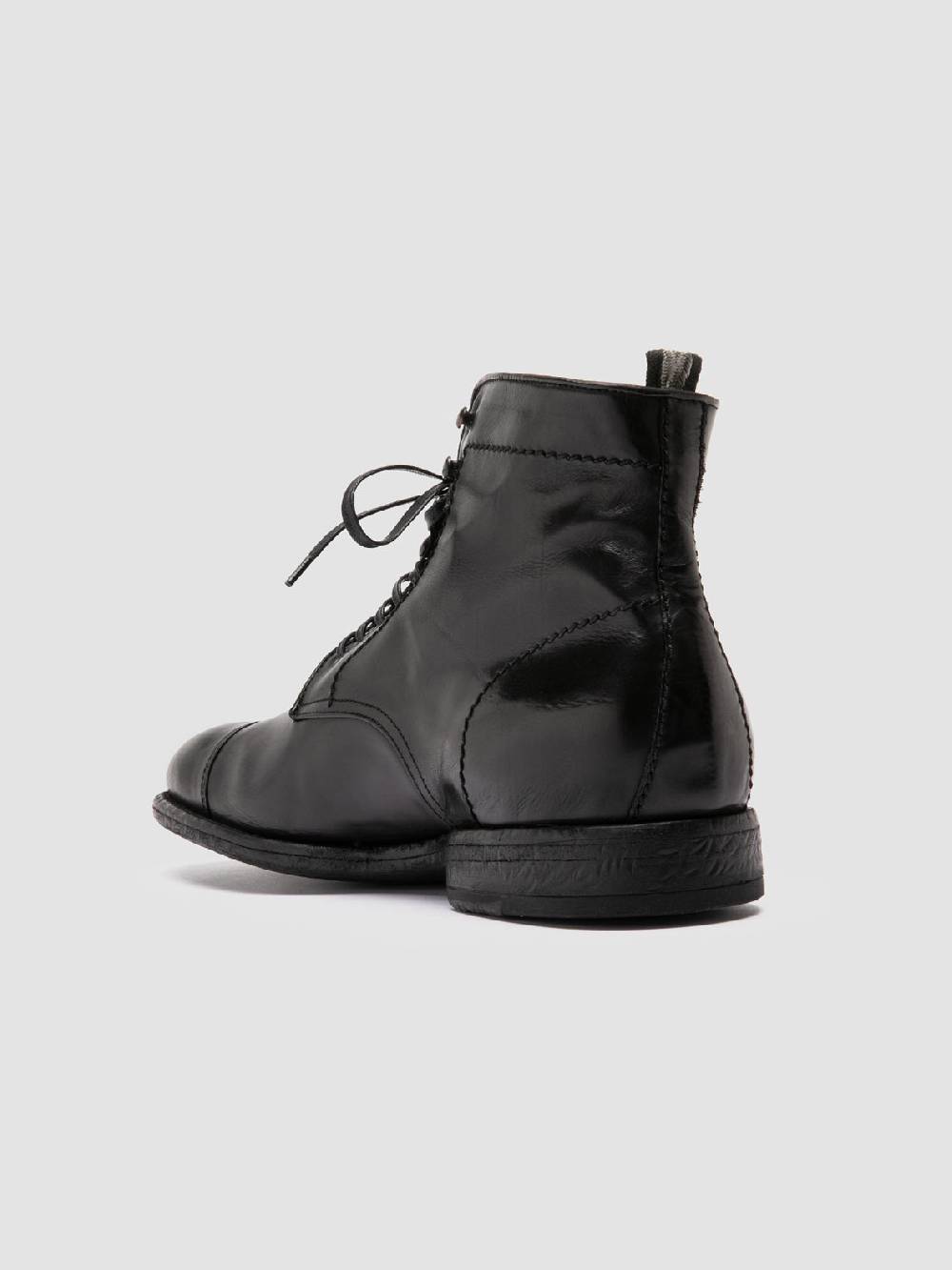 Officine Creative EMORY CAOU 014 Stivali Neri in Pelle Presa