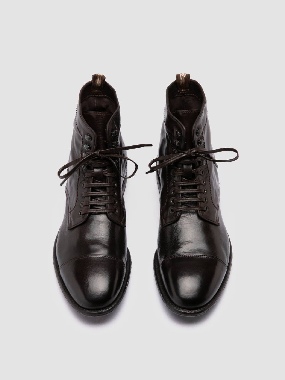 Officine Creative EMORY CAOU 014 Stivali Marrone Scuro in Pelle Sconto