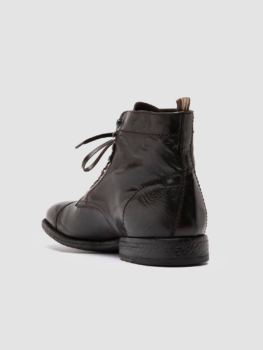 Officine Creative EMORY CAOU 014 Stivali Marrone Scuro in Pelle Sconto