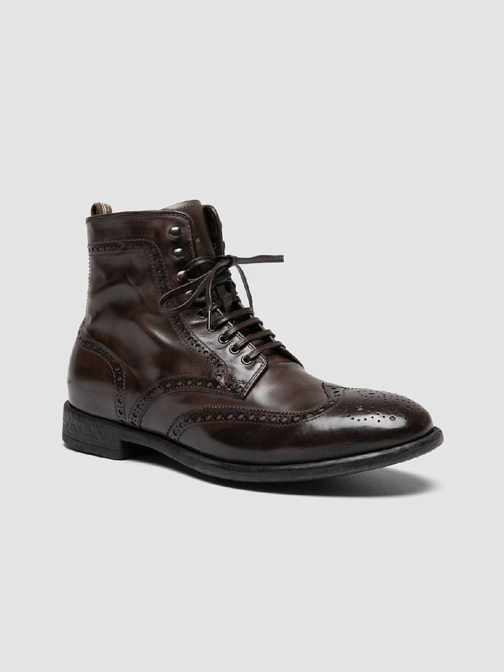 Officine Creative EMORY CAOU 014 Stivali Marrone Scuro in Pelle Online