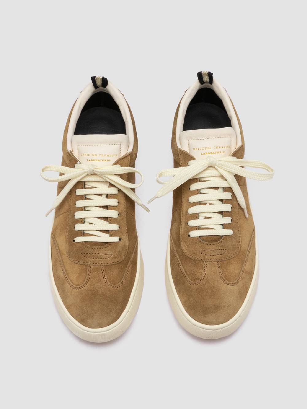 Officine Creative KOMBI 003 Sneaker in Pelle Scamosciata Marrone Offerte