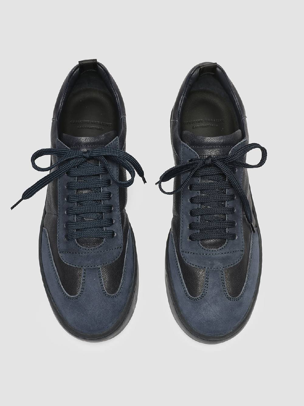 Officine Creative KOMBINED 001 Sneaker Basse in Camoscio e Pelle Blu Hotsell